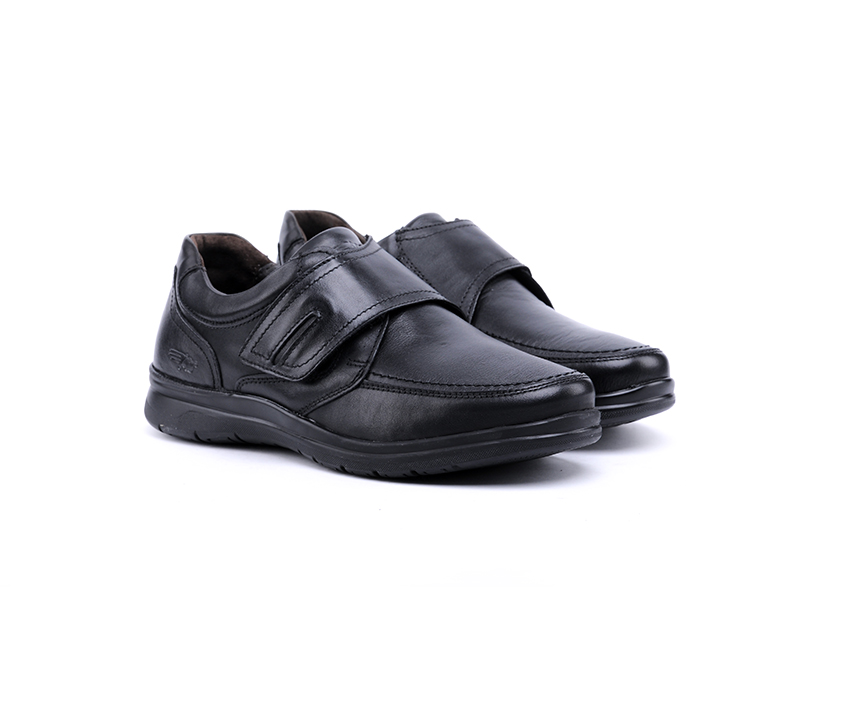 Ежедневни мъжки обувки в черно от мека естествена кожа-177