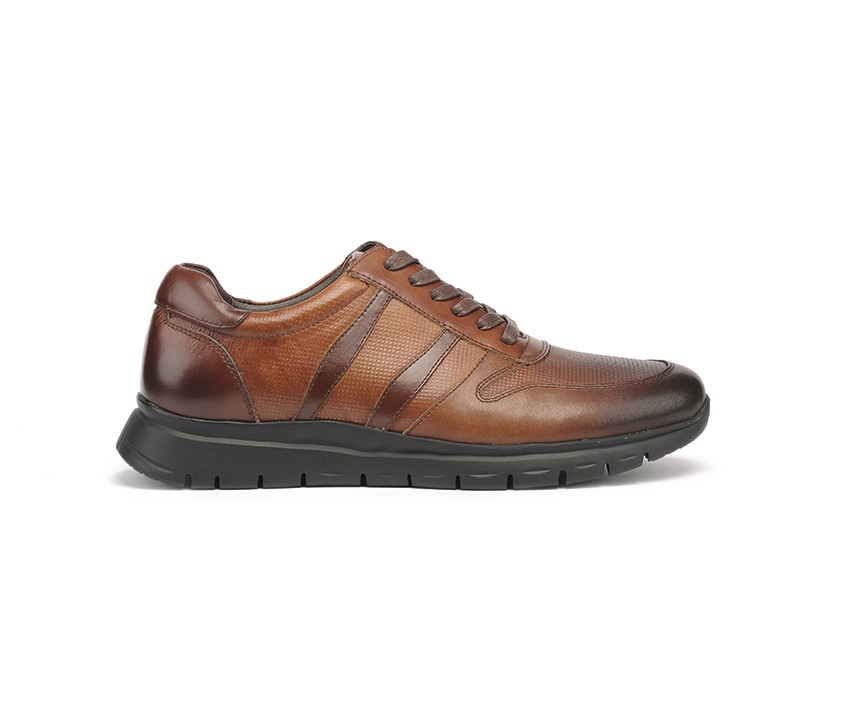 Мъжки ежедневни обувки от естествена телешка кожа 3A/R1-brown