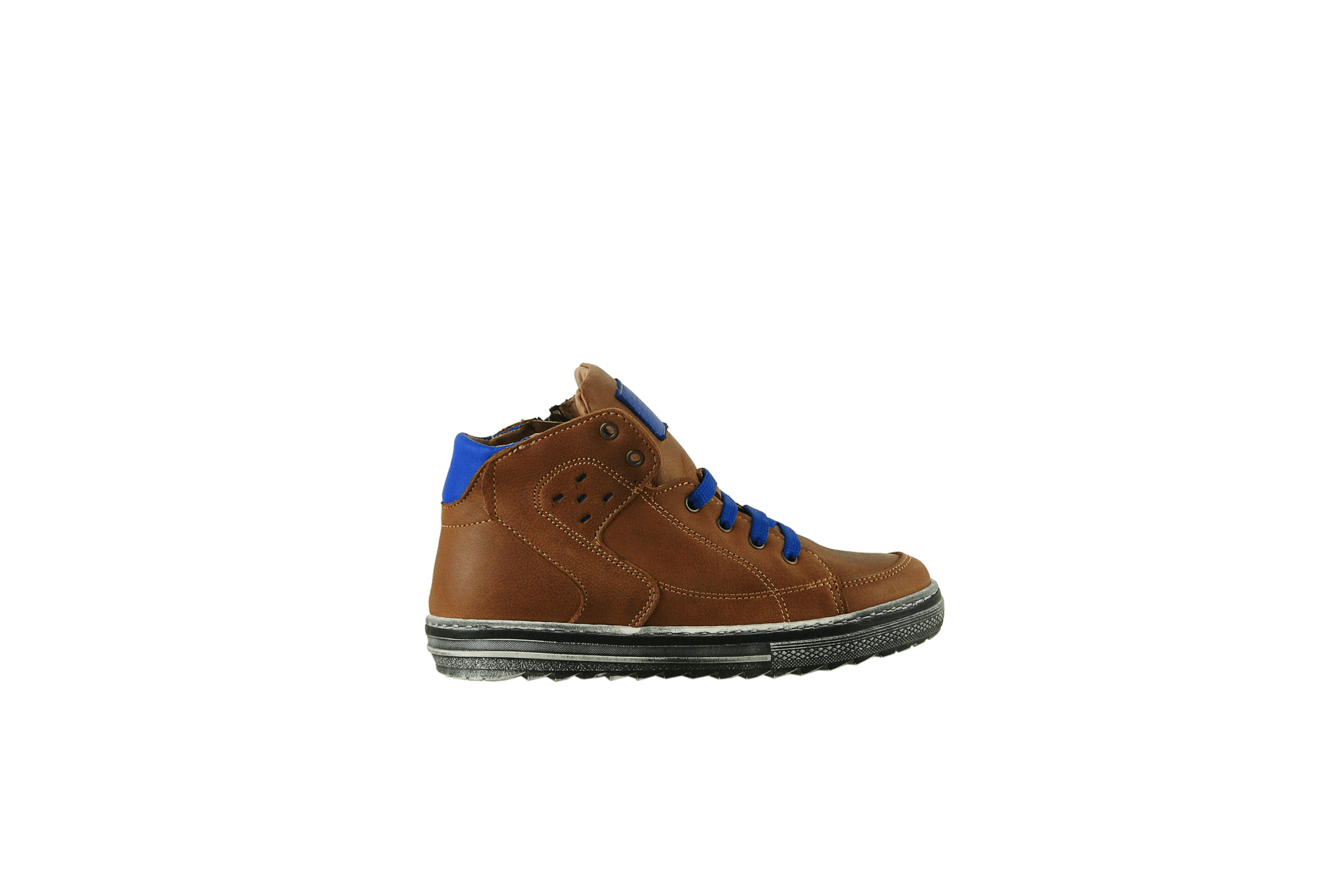 Детски кецове в цвят таба в комбинация със синьо (размер 30-35)