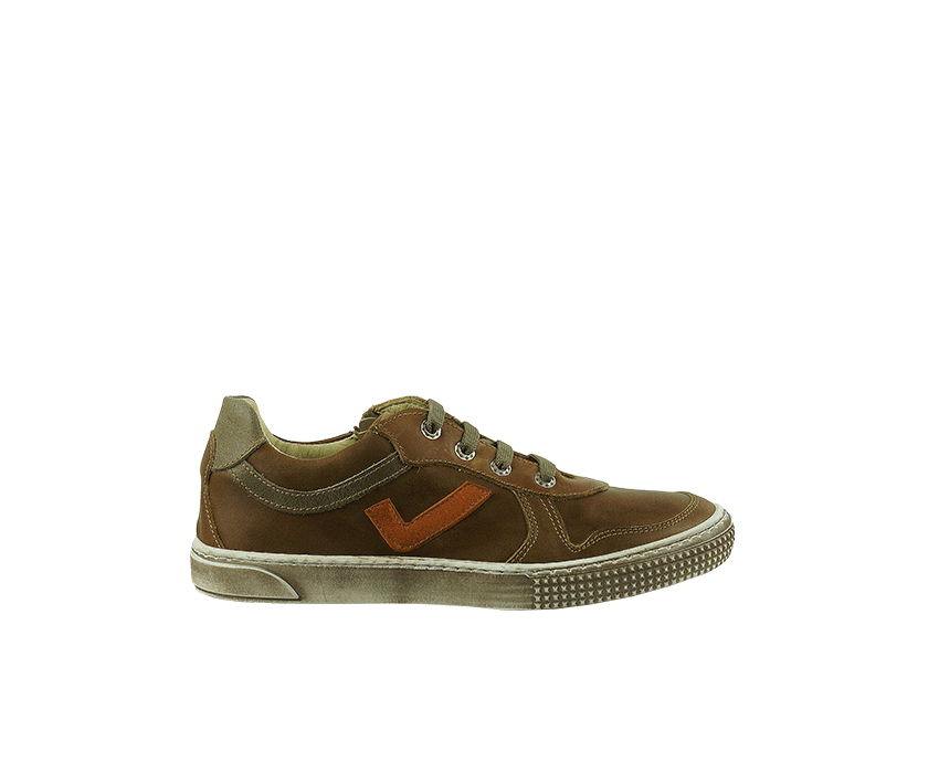 Юношески спортни обувки в цвят таба от естествена кожа (Размер: 30-35)