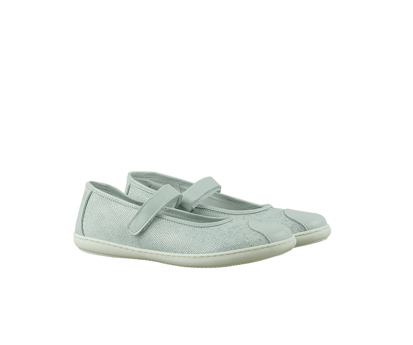 Юношески обувки от ефектна кожа в сребристо (Размер: 30-35)